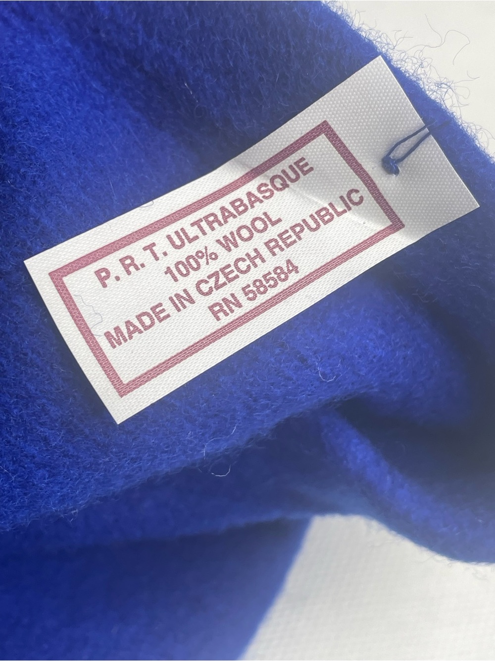Vintage French Beret Basque Hat 100% Wool De Luxe Royal Blue OSFM Victorian Cap - Picture 11 of 11